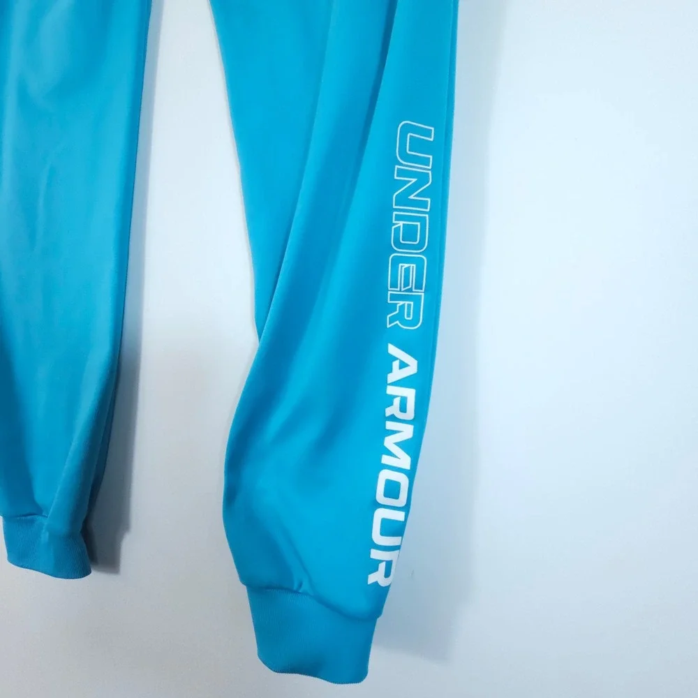 Under Armour Joggers Kids L Blue Y2K Streetwear Tapered Athletic Sweatpants - Picture 8 of 12